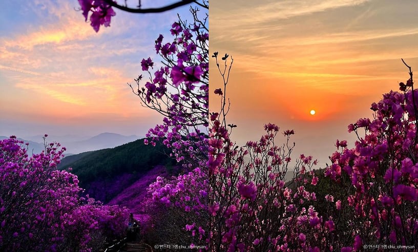 Sunset at Cheonju Mountain